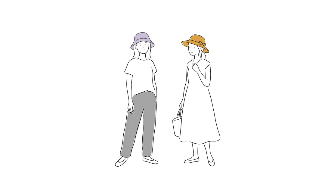 読みもの 顔周りを華やかに見せる。カラー帽子を使った差し色コーデ article thumbnail