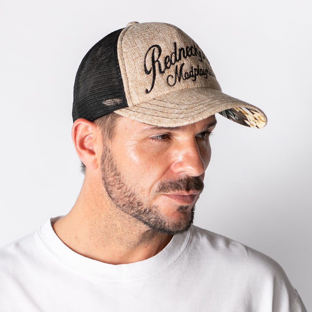 フェイクリネンEMB メッシュCAP