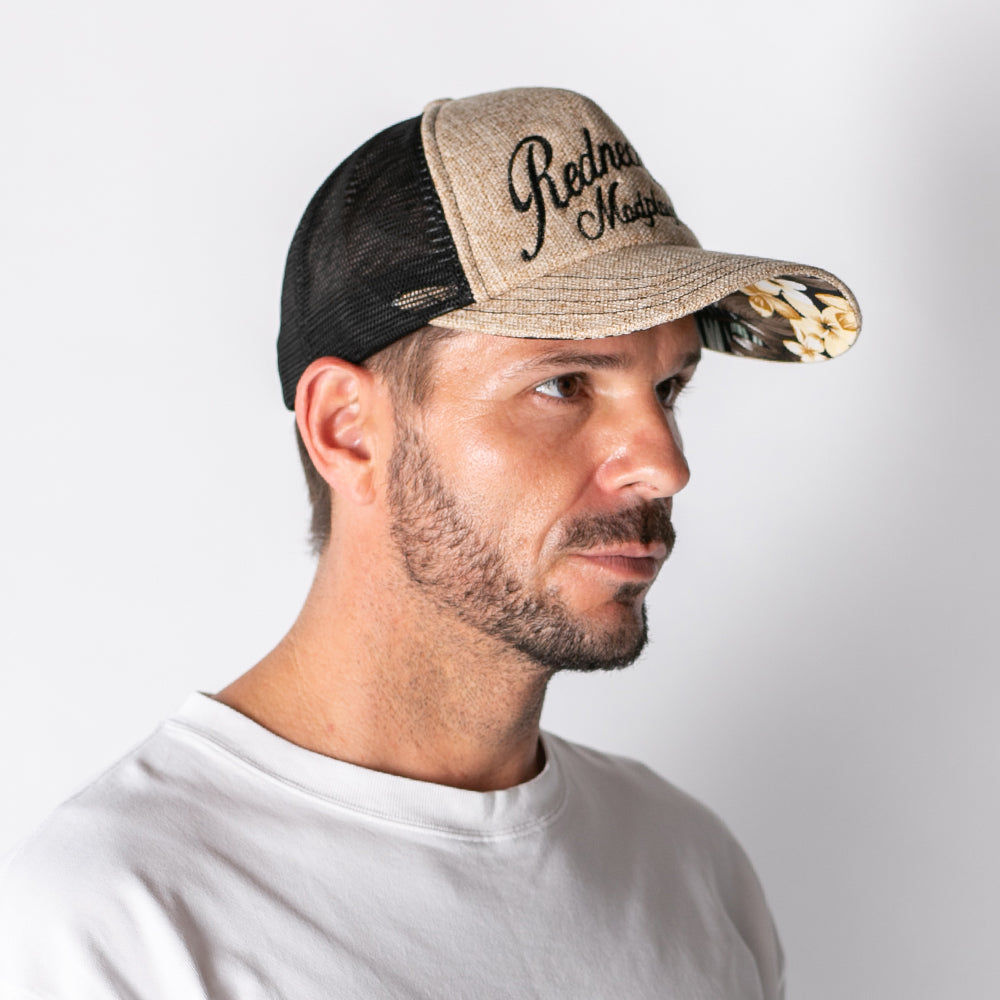 フェイクリネンEMB メッシュCAP