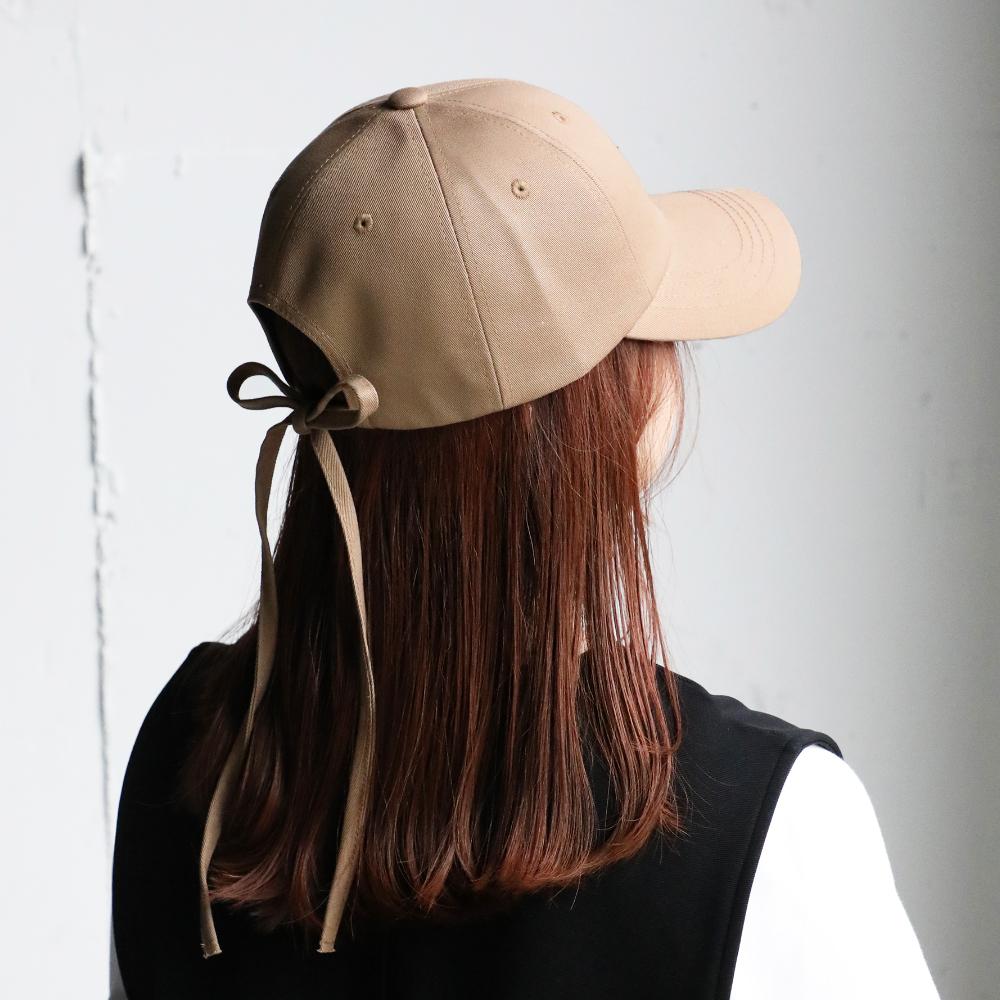 細バックリボンキャップ