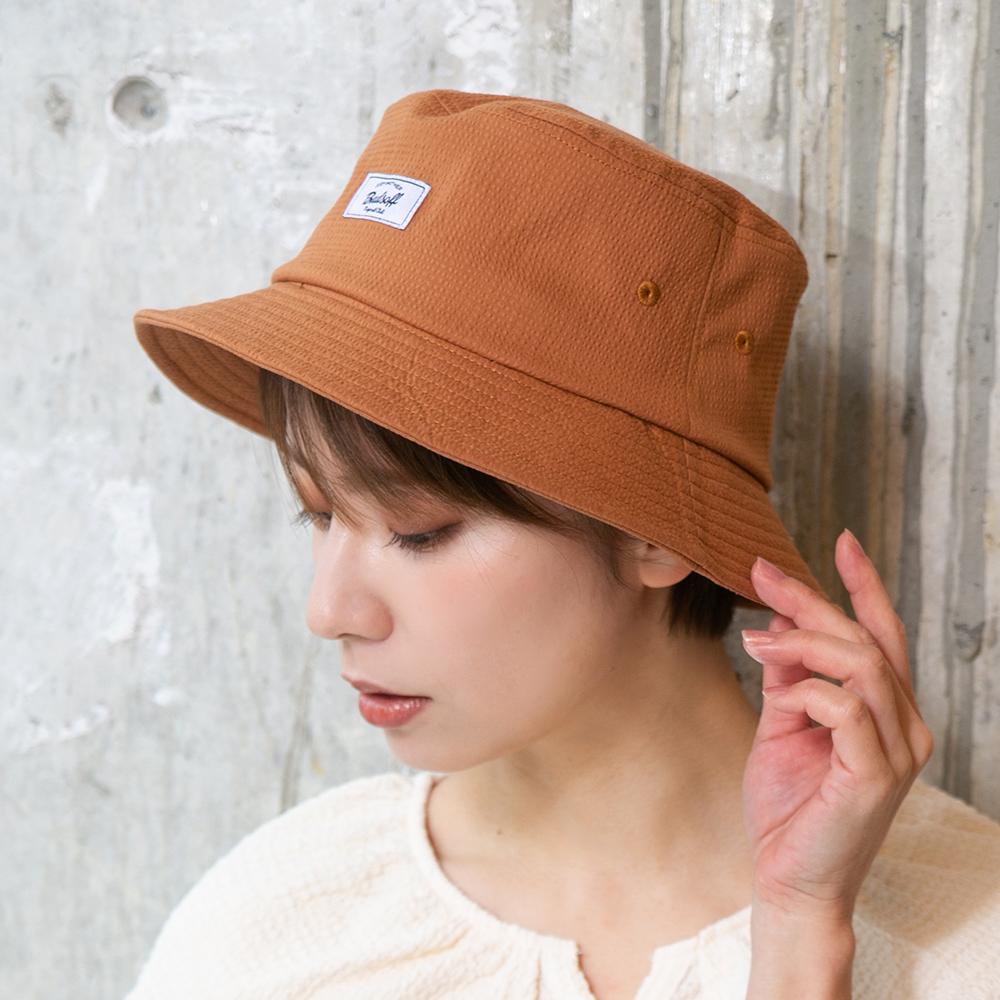 シアサッカーワッペンバケットHAT