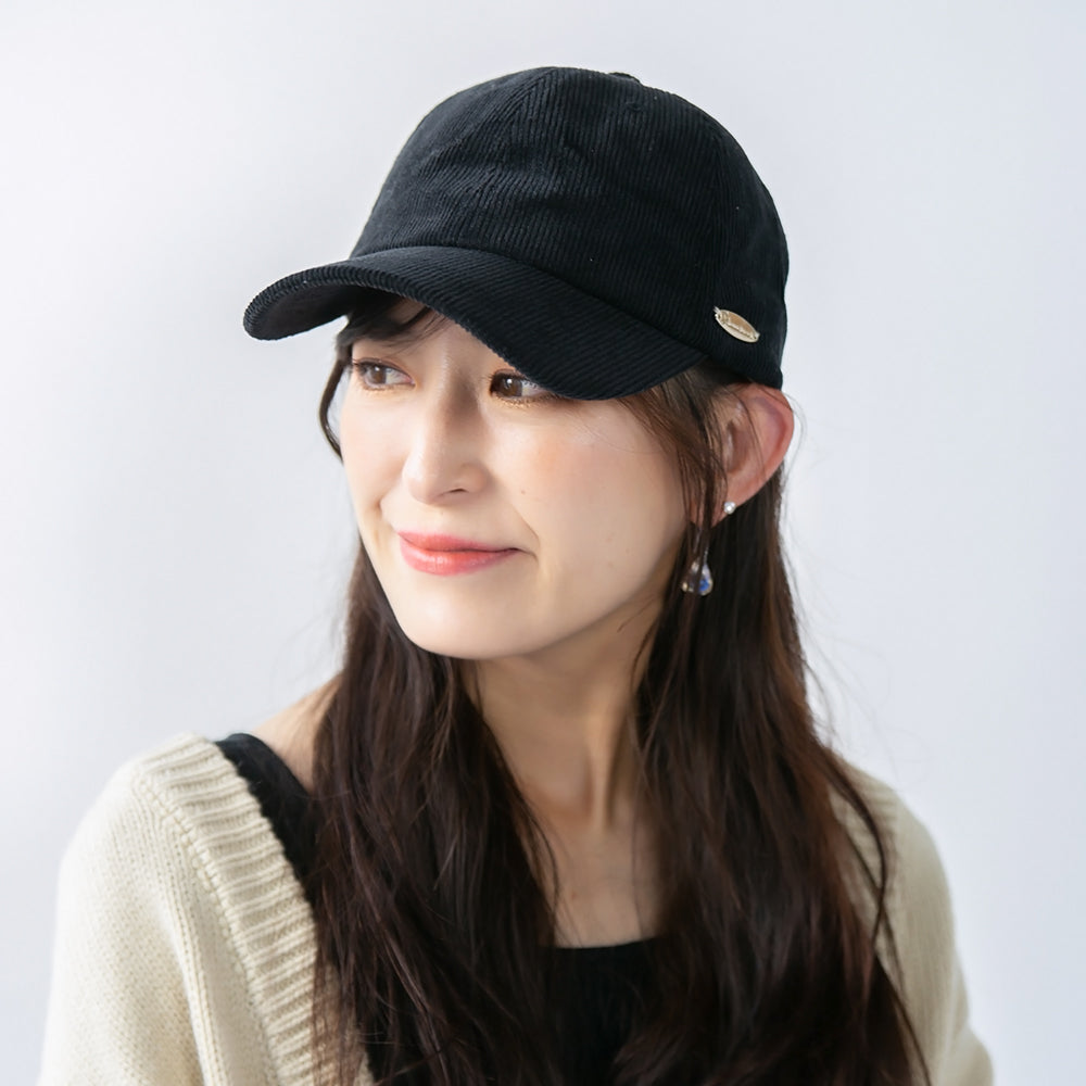 コーデュロイチャーム付キャップ