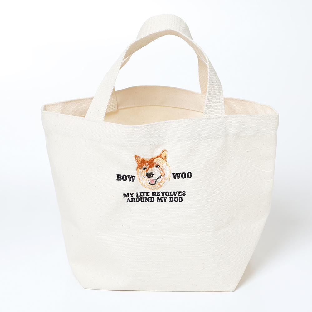 柴犬刺繍エコバッグ