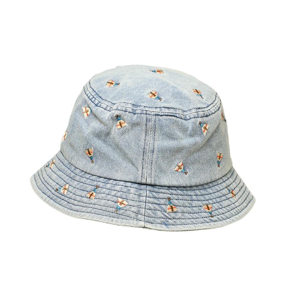 デニムCAMP刺繍バケハ