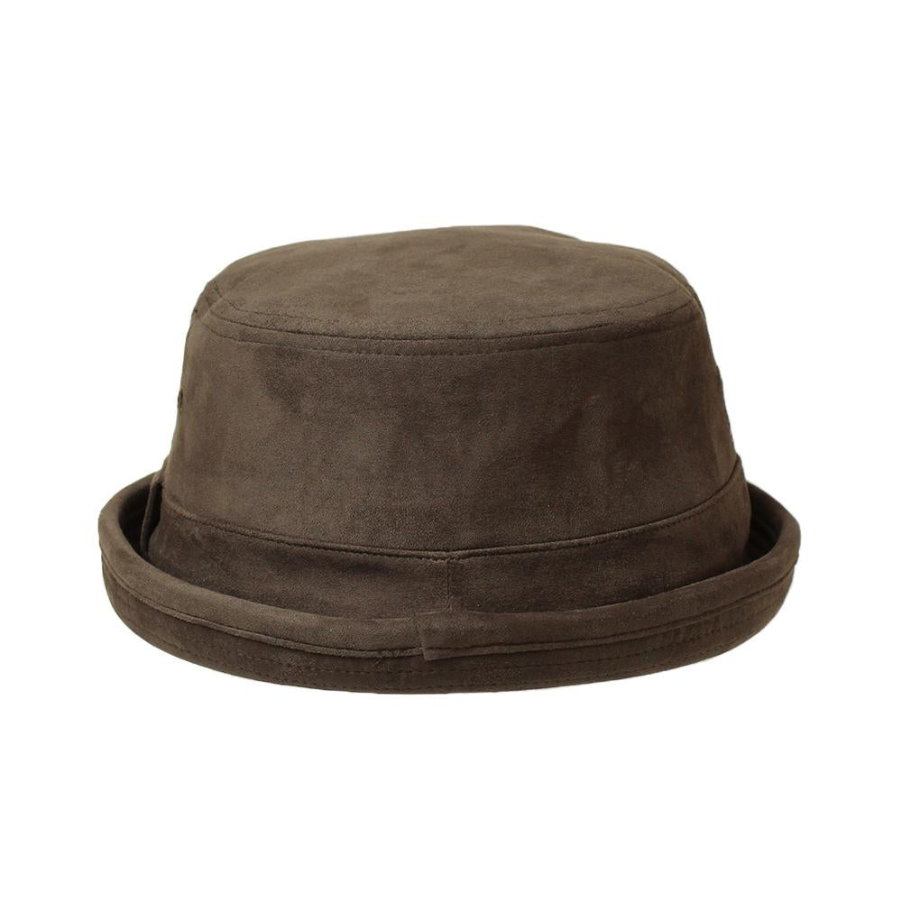 FAKE SUEDE PORKPIE HAT