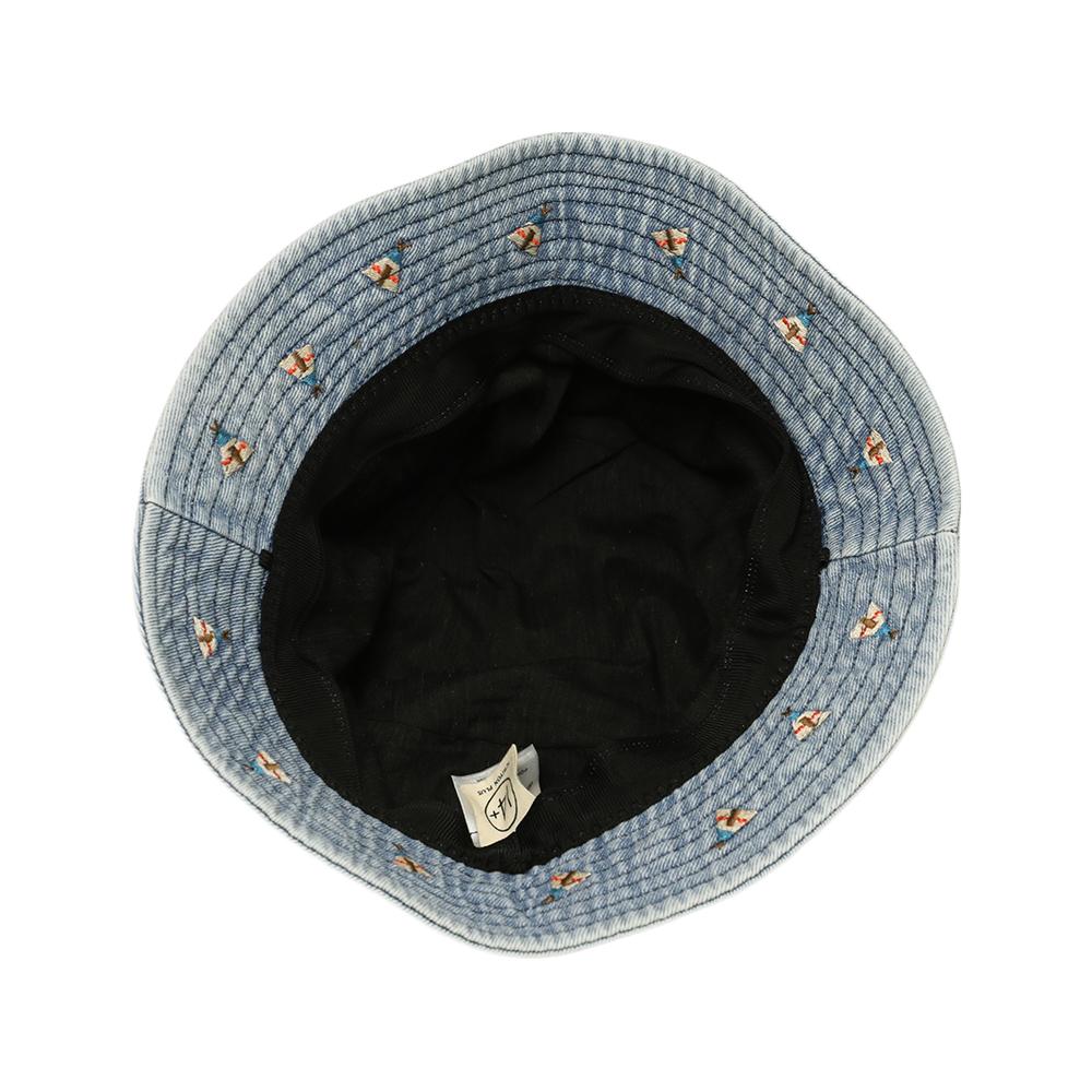 デニムCAMP刺繍バケハ