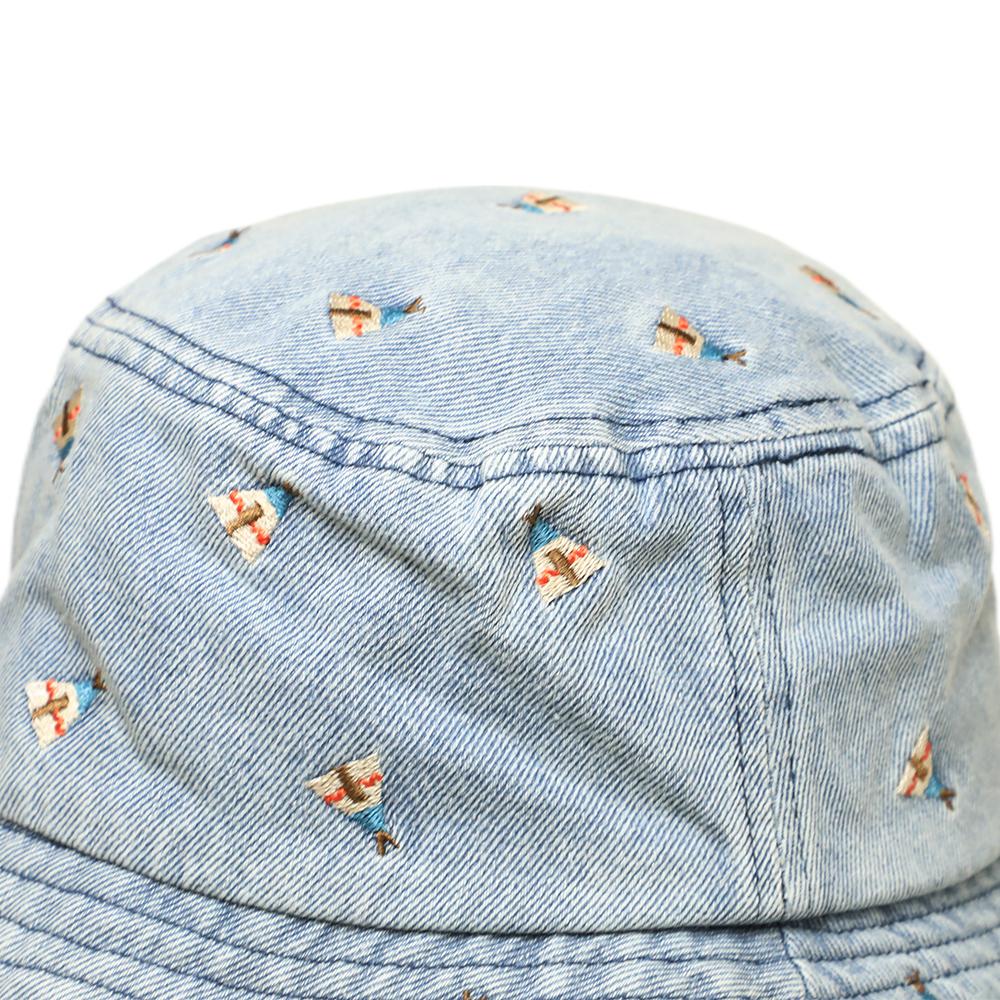 デニムCAMP刺繍バケハ