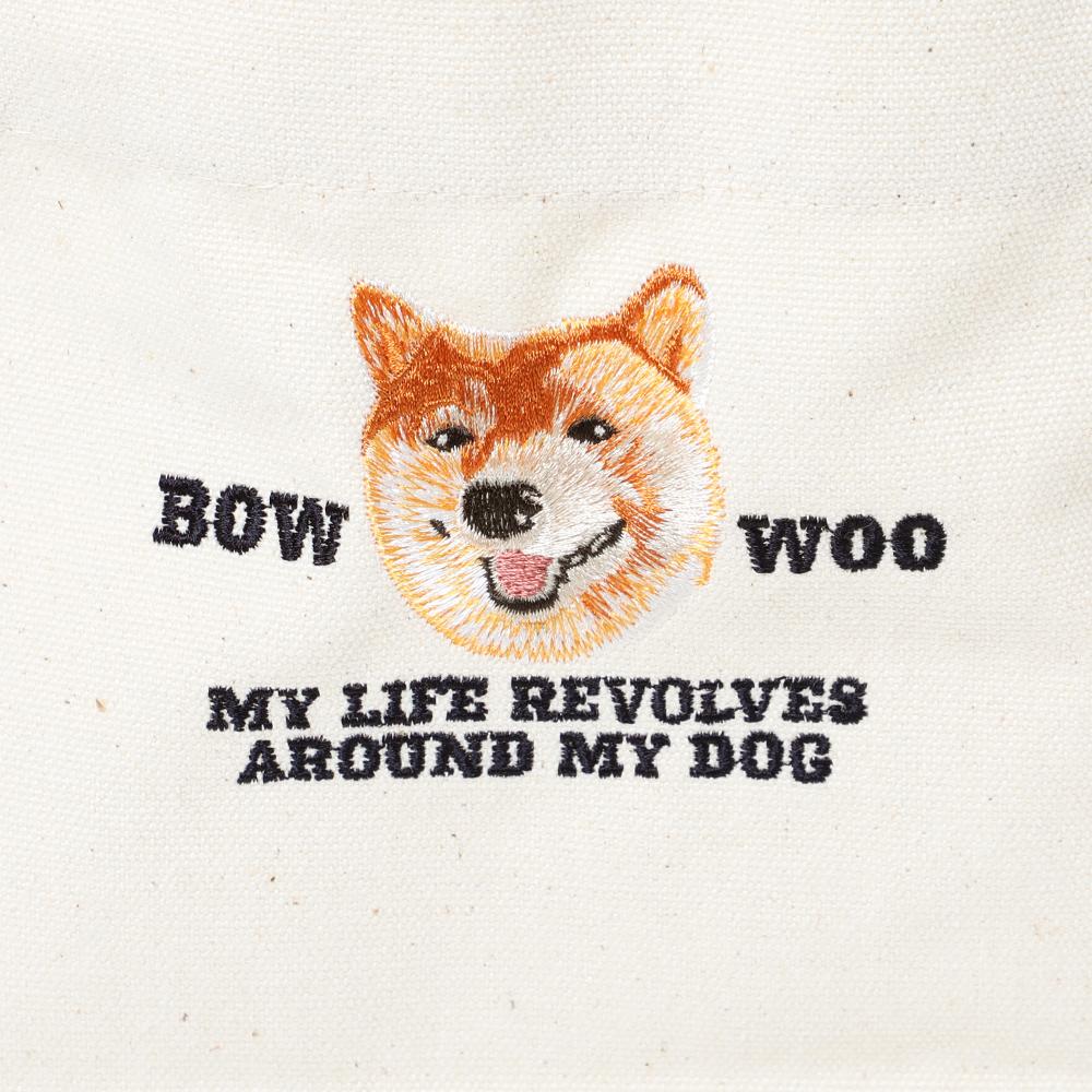 柴犬刺繍エコバッグ