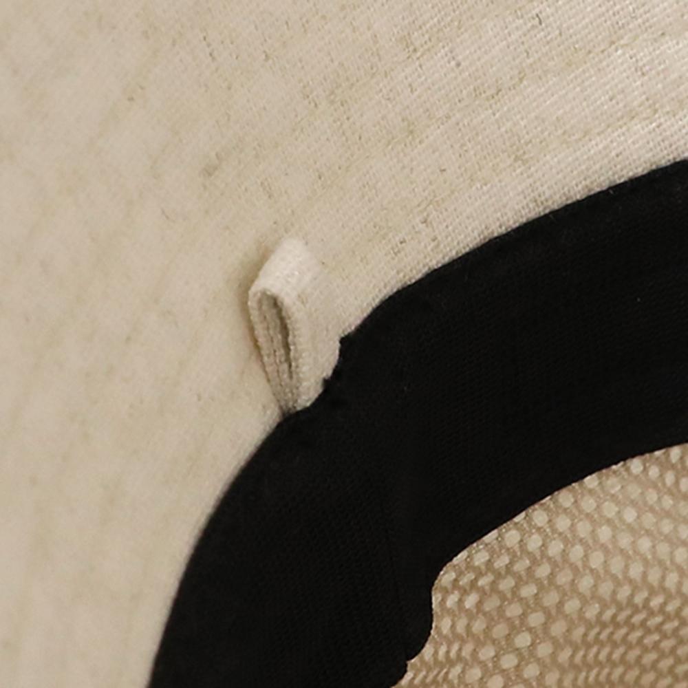 刺繍入りコットンリネンバケハ