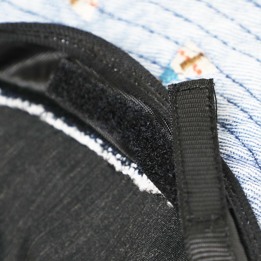 デニムCAMP刺繍バケハ