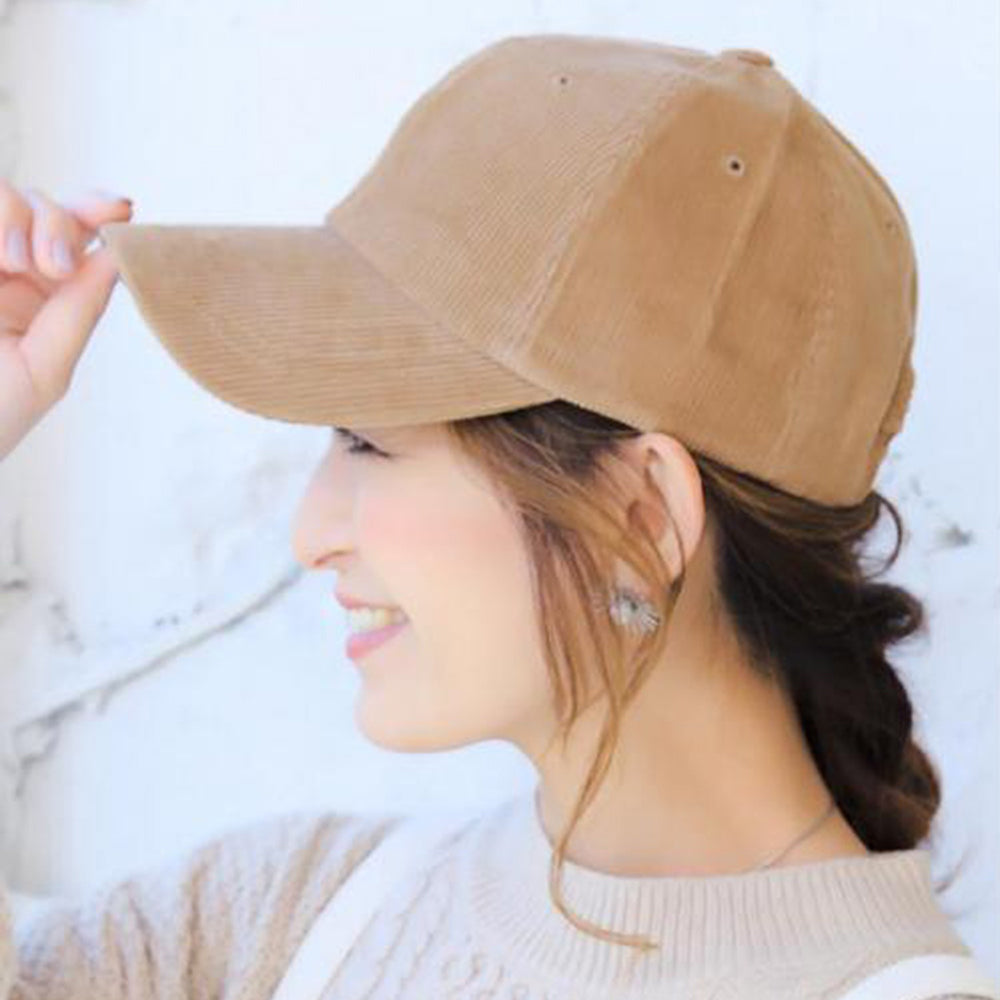 7カラーシンプルコーデュロイキャップ