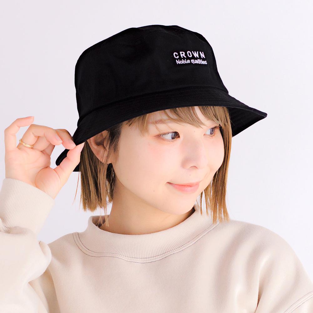 CROWN刺繍バケットハット