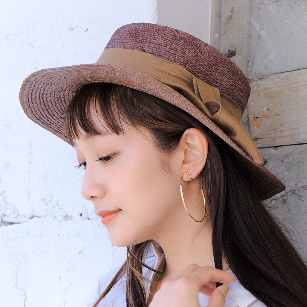 ラフィア細編ブレードカンカン