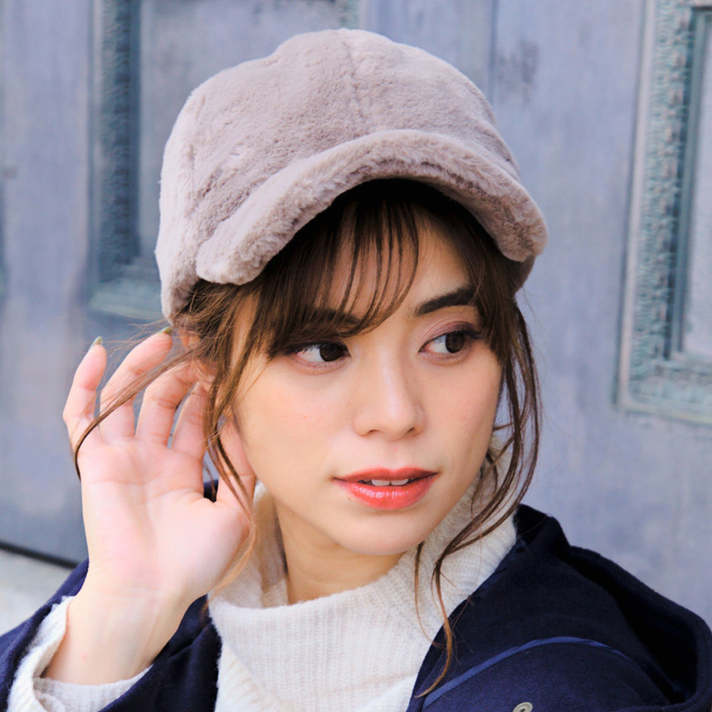 フェイクラビットファーキャップ
