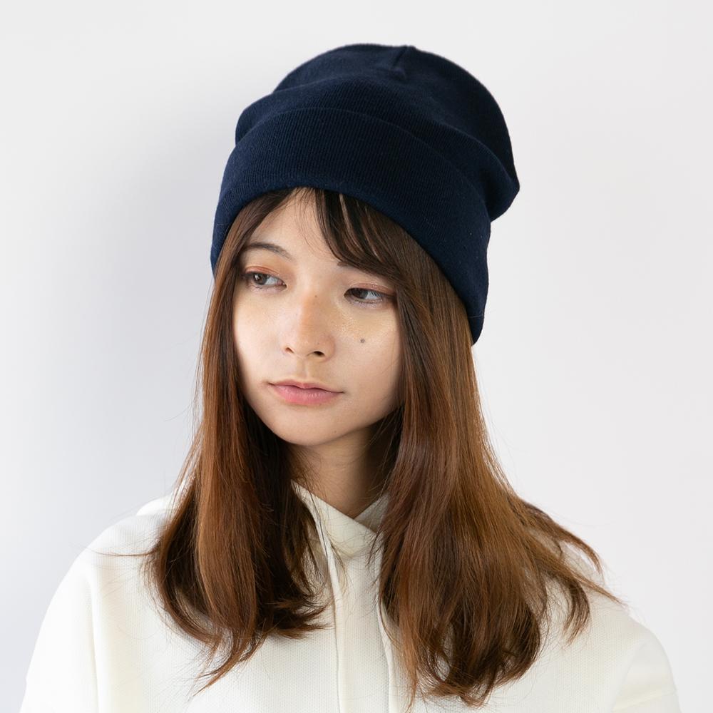 折返シンプルニットワッチ
