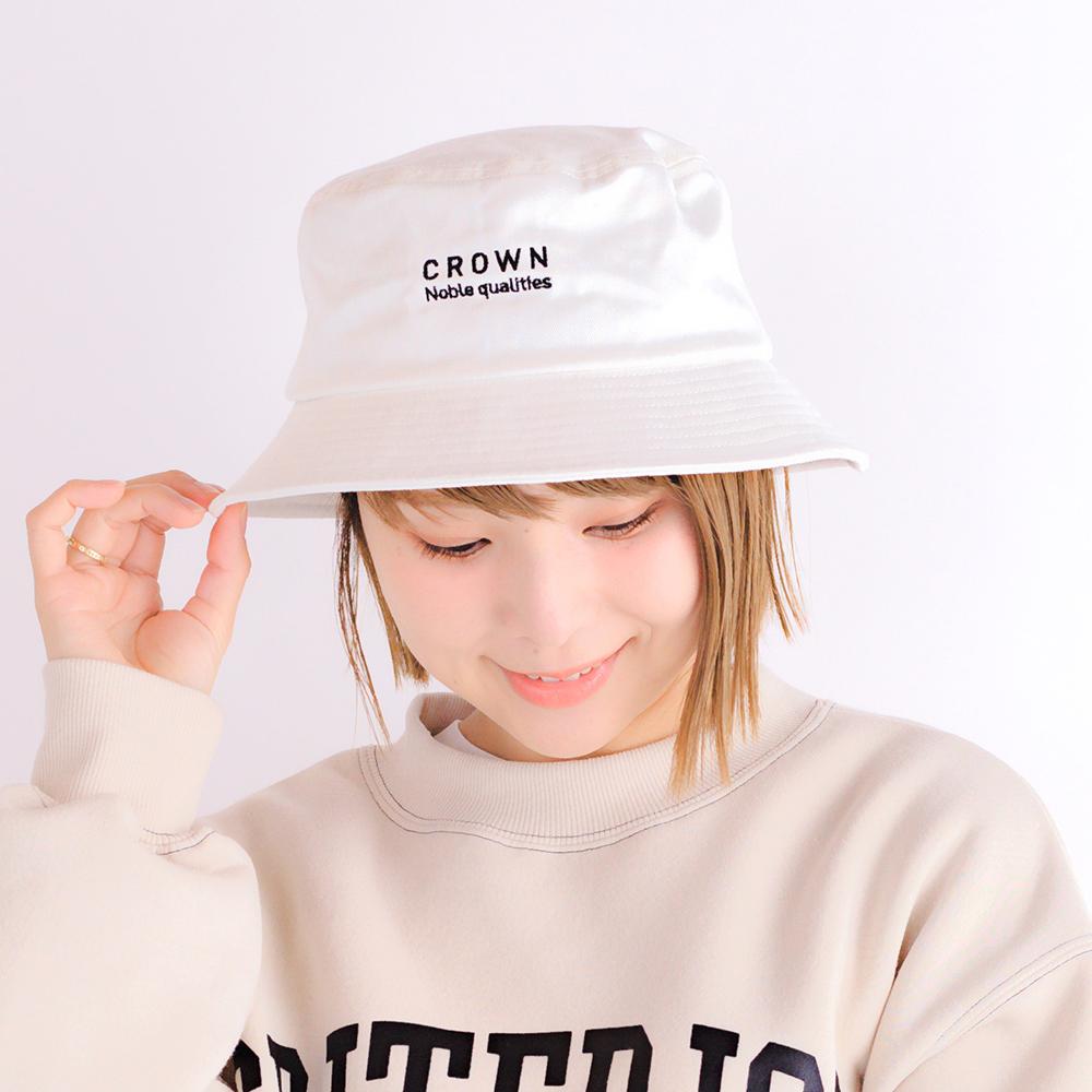 CROWN刺繍バケットハット