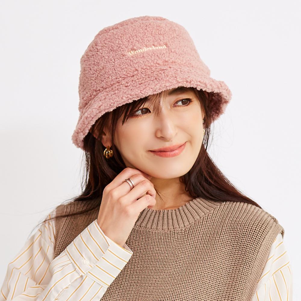 ボア刺繍バケハ