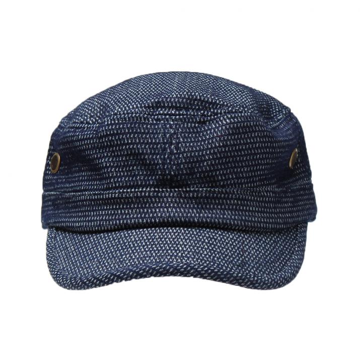 コットンデニムニット生地ワークCAP
