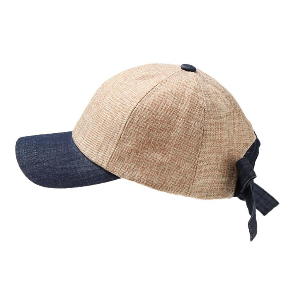 掛け合わせバックリボンキャップ