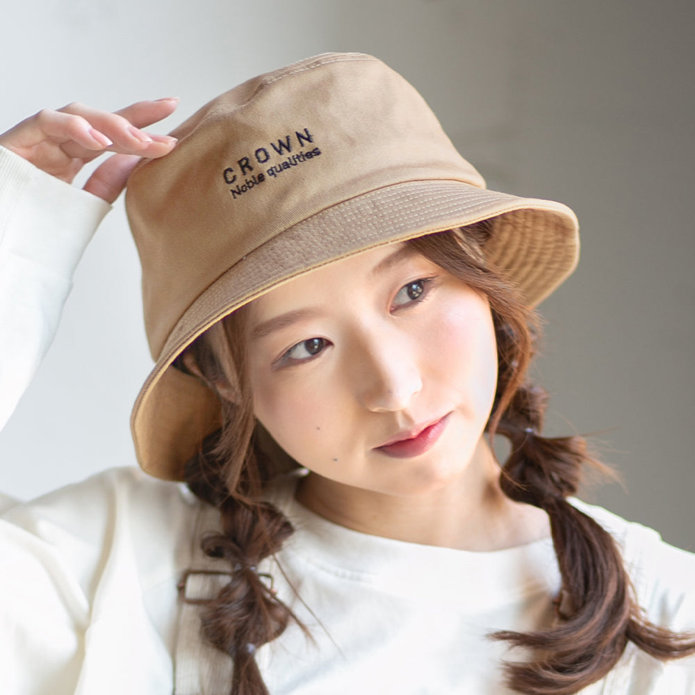 CROWN刺繍バケットハット