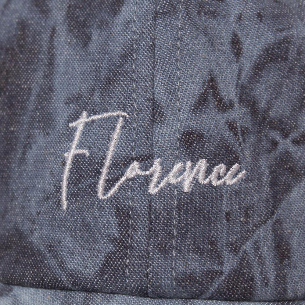 インディゴFlorence 刺繍キャップ