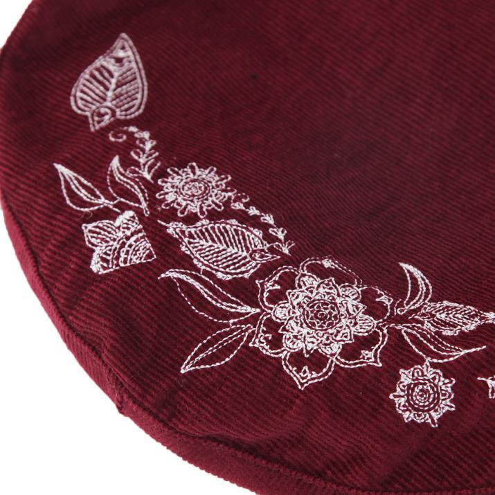 刺繍コーデュロイベレー