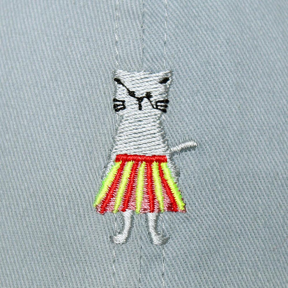 ツイル動物キャラ刺繍キャップ