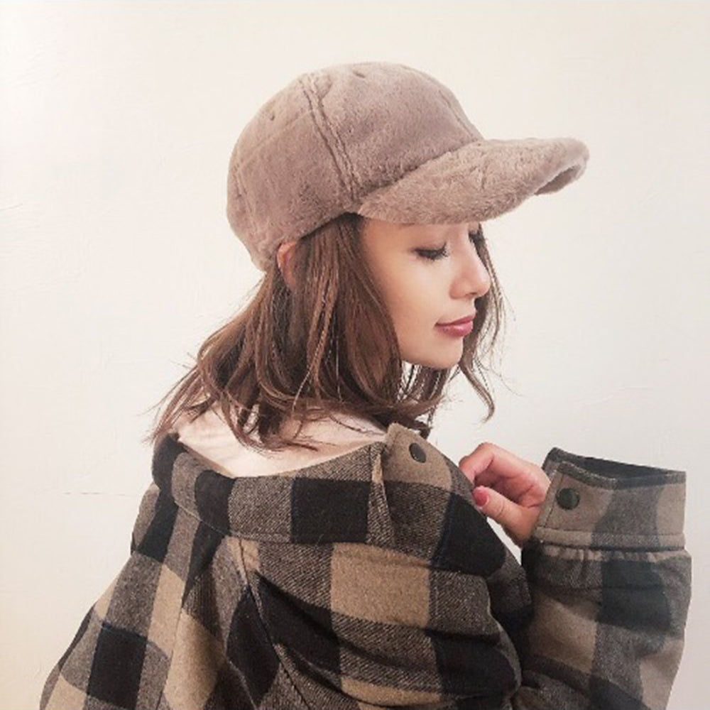 フェイクラビットファーキャップ