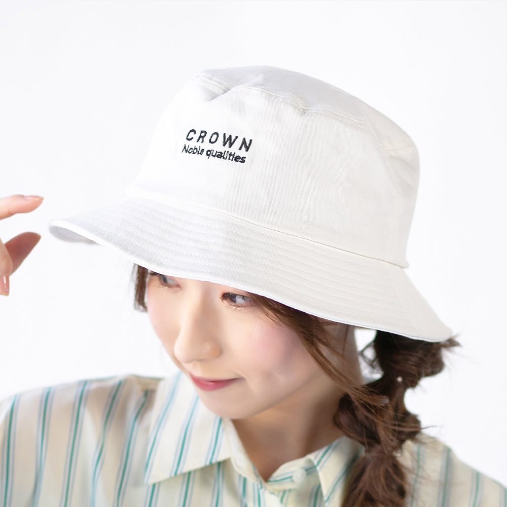CROWN刺繍バケットハット